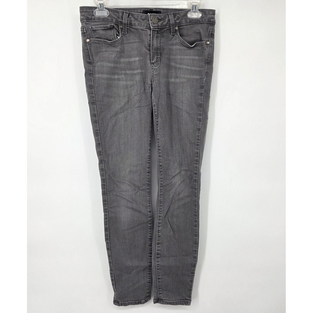 Paige Verdugo Ankle Jeans 29x28 Gray‎ Low Rise Distressed Whiskering